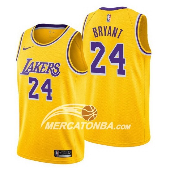 Maglia NBA Lakers Kobe Bryant Icon 2018-19 Giallo